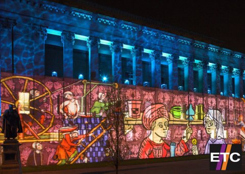 These 3D projections will be custom-made to fit any specific building and 